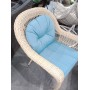 Плетеный комплект для отдыха из искусственного ротанга  LV-520 White/Blue