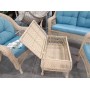Плетеный комплект для отдыха из искусственного ротанга  LV-520 White/Blue