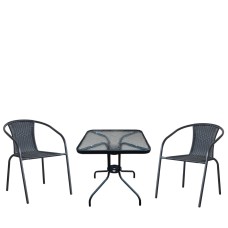 Комплект мебели Асоль LRC03/LRT03-60x60 Black (2+1)