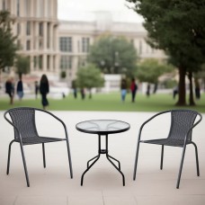 Комплект мебели Асоль LRC03/LRT02-D60 Black (2+1)