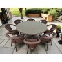Комплект DECO 8: круглый стол 160×160 см + 8 кресел — до 8 персон