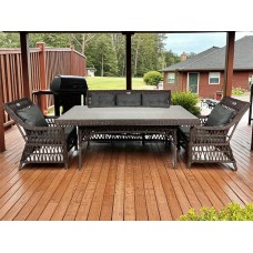 Комплект LEGEND с прямоугольным столом шоколад