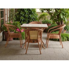 Комплект Deco 4 с квадратным столом 2 (капучино)