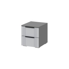 Тумба прикроватная Алмьерия ТБ-400, Серый графит, Бархат серый