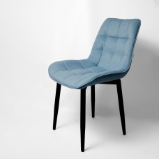 Стул "Бостон" черный матовый Томми 21 серо-голубой Стул "Бостон" черный матовый Томми 21 серо-голубой
