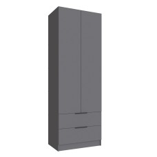 Шкаф Мадрид (0,8) с 2 ящ. без зеркала графит серый