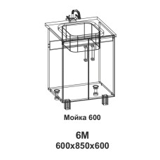 6М Мойка 600 Кантри