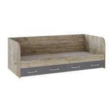 Кровать с ящиками  Колибри Лофт дуб крафт серый/графит серый+камень серый