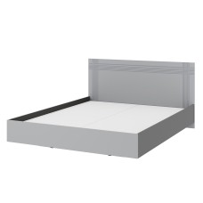 Кровать с основанием Альмерия КР-160, Серый графит, Бархат серый