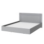 Кровать с основанием Альмерия КР-160, Серый графит, Бархат серый