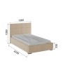 Кровать с ортопедическим основанием Рио 120х200, Бежевый