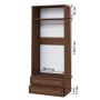 Шкаф двухстворчатый с зеркалом Ливорно ЛШ-23, орех