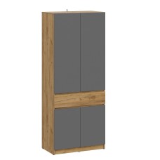 Шкаф двухстворчатый с ящиком "Авиньон", Графит