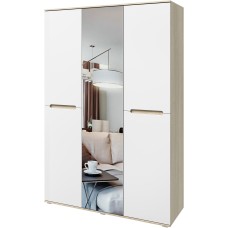 Шкаф трехстворчатый Ким, Белый глянец холодный, Сонома Шкаф трехстворчатый Ким, Белый глянец холодный, Сонома