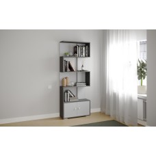 Стеллаж Ромео-2, Графит серый, серый камень