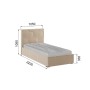 Кровать с ортопедическим основанием Манука (0,9м), Бежевый