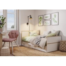 Кровать с реечным настилом Сакура LIGHT 90х200, дуб сонома