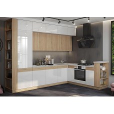 Кухня Техно-5 3,2*2,24м (Сонома/Белый глянец холодный, Сонома (Антарес) Кухня Техно-5 3,2*2,24м (Сонома/Белый глянец холодный, Сонома (Антарес)