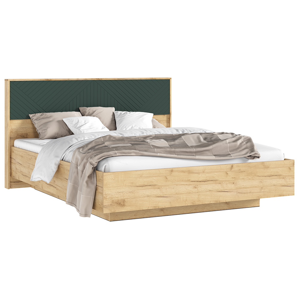 Кровать парящая с ортопедическим основанием (металл) Флэш 1,6 м, Браш Мени Грин, Дуб Крафт Кровать парящая с ортопедическим основанием (металл) Флэш 1,6 м, Браш Мени Грин, Дуб Крафт