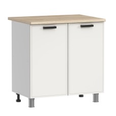 МК Аленушка Н 800 Магнолия Молочный,скоба черный (без столешницы)