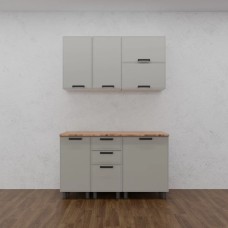 МК Аленушка 1,4м с ящ. Магнолия Керамика,скоба черный,черный