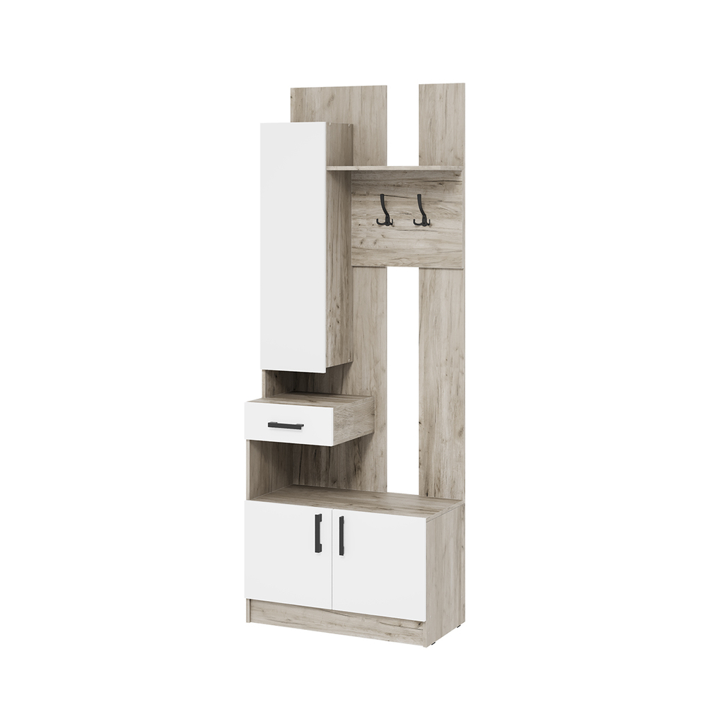 Вешалка Вега ВШ-1, Дуб крафт серый, Белый Вешалка Вега ВШ-1, Дуб крафт серый, Белый