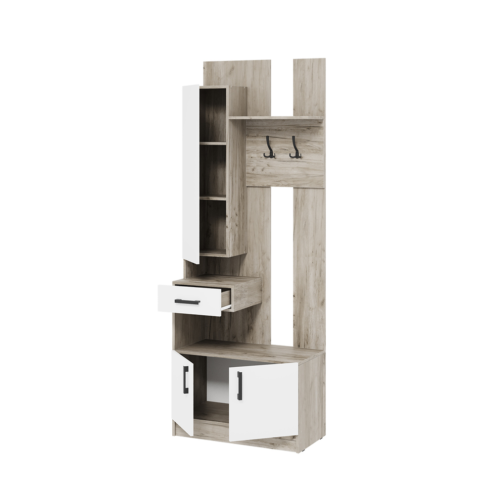 Вешалка Вега ВШ-1, Дуб крафт серый, Белый Вешалка Вега ВШ-1, Дуб крафт серый, Белый