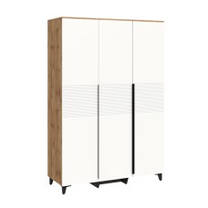 Шкаф 3-х дверный Белла, Дуб вотан, Тальк