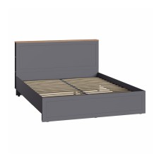 Кровать с ортопедическим основанием и опорами Остин 11.53, Серый графит, Дуб золотой Кровать с ортопедическим основанием и опорами Остин 11.53, Серый графит, Дуб золотой
