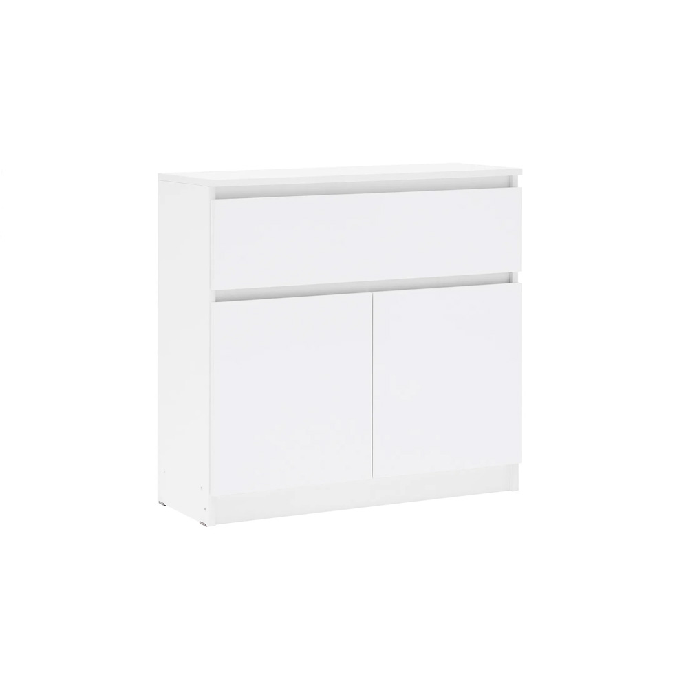 Комод Челси 800 (1 ящик 2 двери), Белый глянец холодный, Белый Комод Челси 800 (1 ящик 2 двери), Белый глянец холодный, Белый