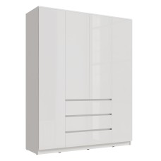 Шкаф четырехстворчатый Челси, Белый глянец холодный, Белый Шкаф четырехстворчатый Челси, Белый глянец холодный, Белый