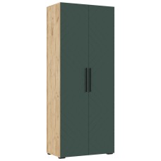 Шкаф двухстворчатый Флэш (900), Браш Мени Грин, Дуб крафт
