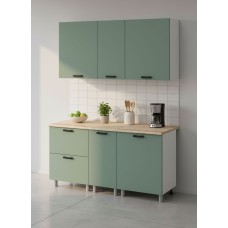 МК Аленушка 1,6м в.4 Орешник Матовая Мята,скоба черный,сонома