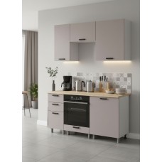 МК Аленушка 1,6м в.7 Лаванда Кашемир,скоба черный,сонома