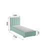 Кровать с ортопедическим основанием Нега 90х200, Мятный