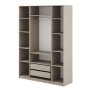 Шкаф распашной с наполнением (11 полок + 2 ящика + штанга) ШК 5 (1600), Меланж