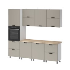 МК Аленушка 2,4м Магнолия Керамика,скоба черный,сонома