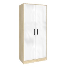 Шкаф распашной Лена, сонома, белый