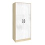 Шкаф распашной Лена, сонома, белый