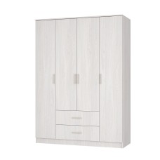 Шкаф "Титан" 4-х створчатый Ясень белый