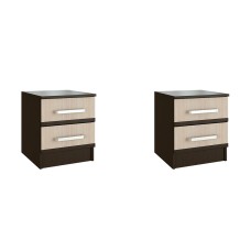Тумба прикроватная Сакура (2 шт.), Дуб беленый, Венге
