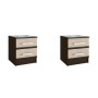 Тумба прикроватная Сакура (2 шт.), Дуб беленый, Венге