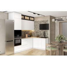 КГ Угловой Модерн 240*160 Белый глянец (со столешницей, сонома, 26) в.18