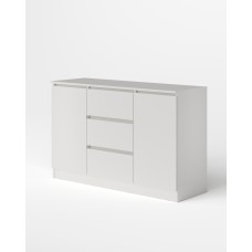 МС Охта Лайт Комод 1200.3 Белый гладкий