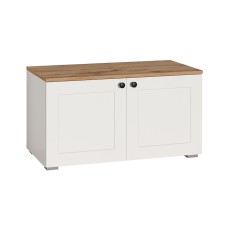 Тумба Остин 13.257, Белый шагрень, Дуб золотой крафт