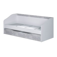 Кровать детская Паскаль, Белый, Цемент светлый