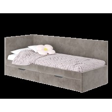 Кровать односпальная "Лео" КР-49 Белый/Муссон/ЛДСП настил Кровать односпальная "Лео" КР-49 Белый/Муссон/ЛДСП настил