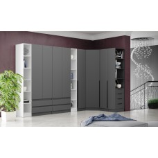 Мадрид Гардеробная система угловая 300/90/35,Белый