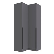 Шкаф угловой Мадрид угол скос графит серый