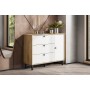 Комод КМ 25, Дуб золотой, Белый